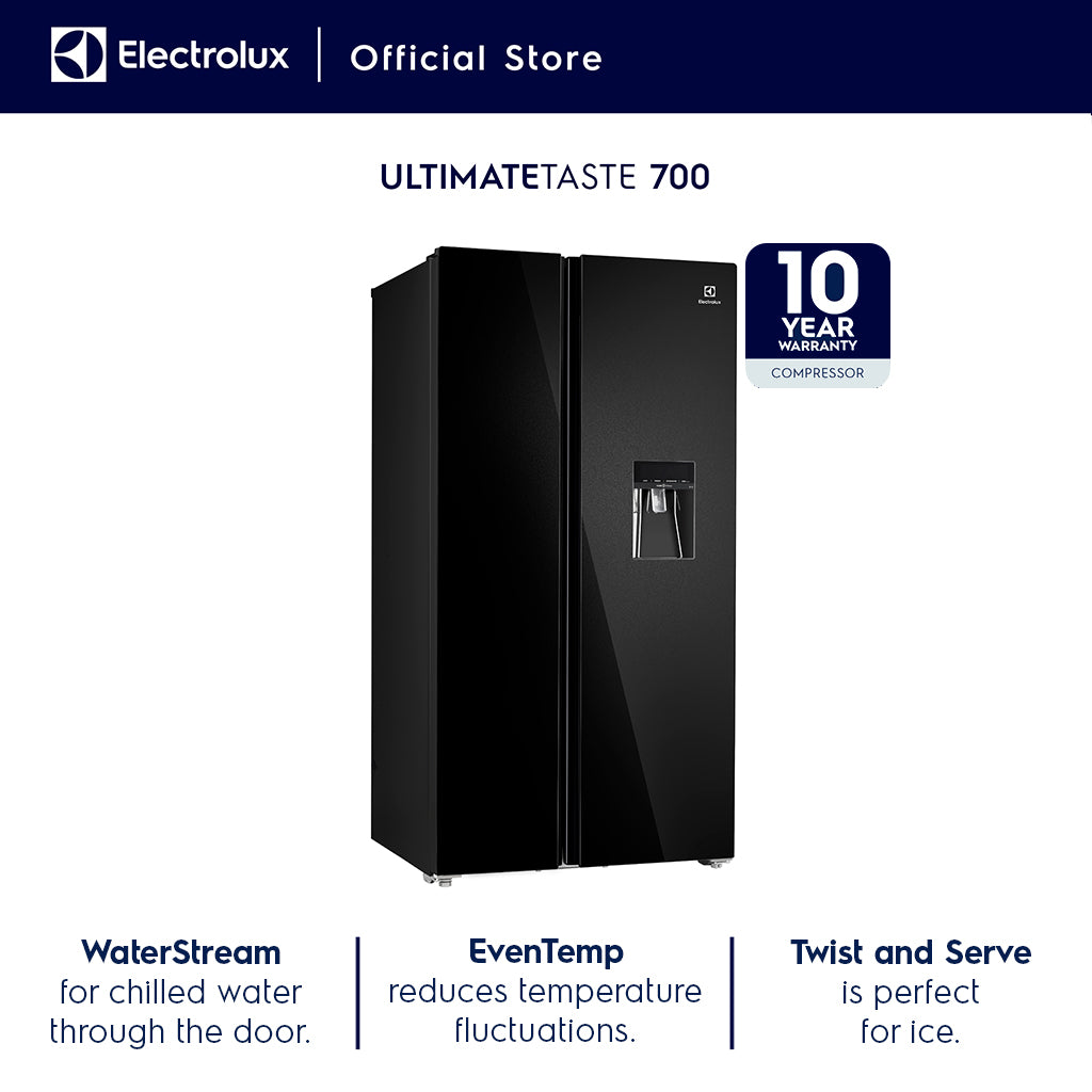 Electrolux ESE6645A-B 646L 22.8cuft No Frost Inverter Side by Side Refrigerator