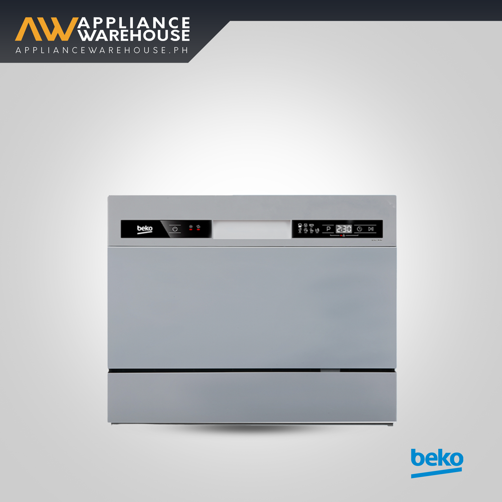 Beko Tabletop Dishwasher 6 Dishwashing Program (Silver Finish) DTC36811S