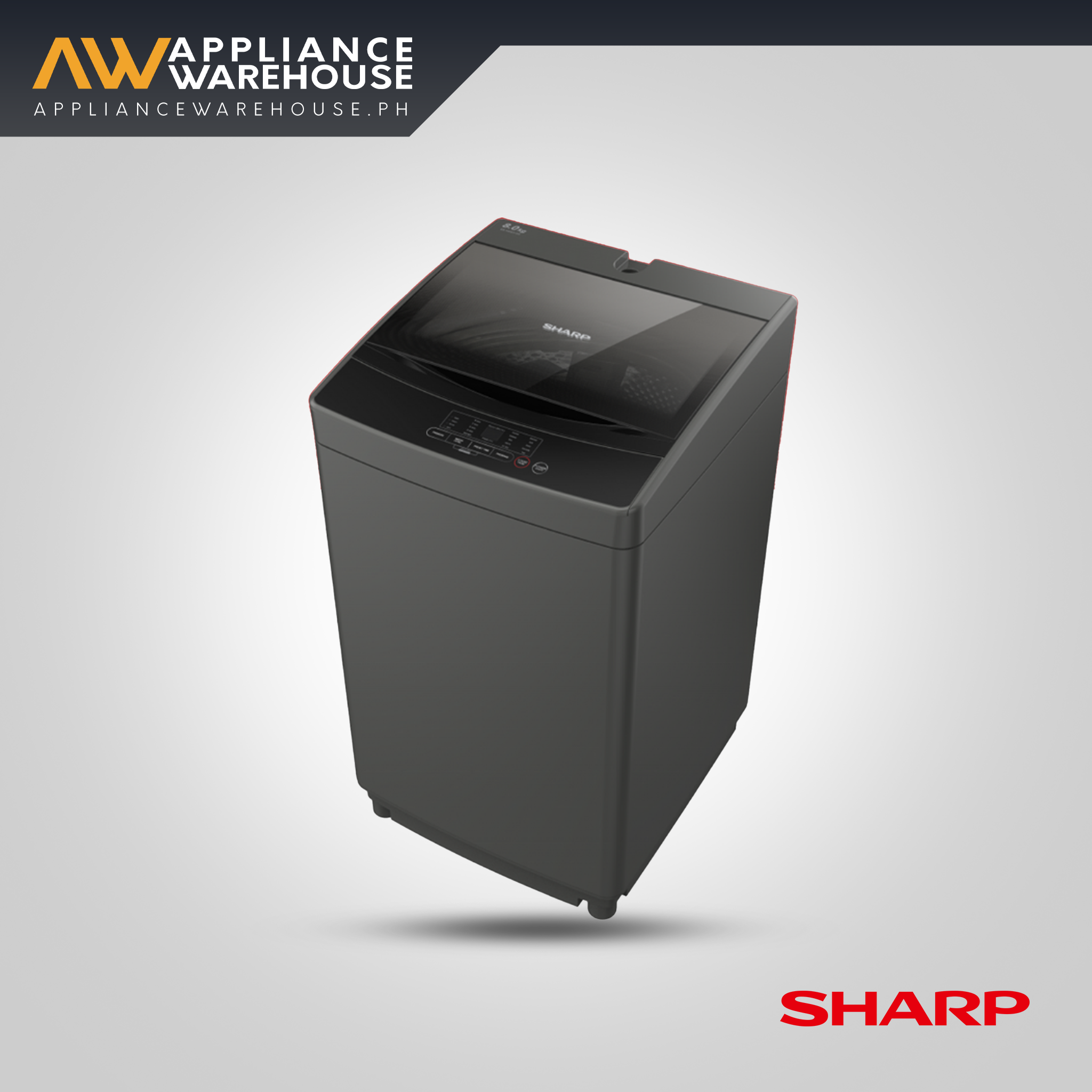 Sharp ES-JN08A9(GY) 8.0 Kg. Fully Automatic Top Load Washing Machine