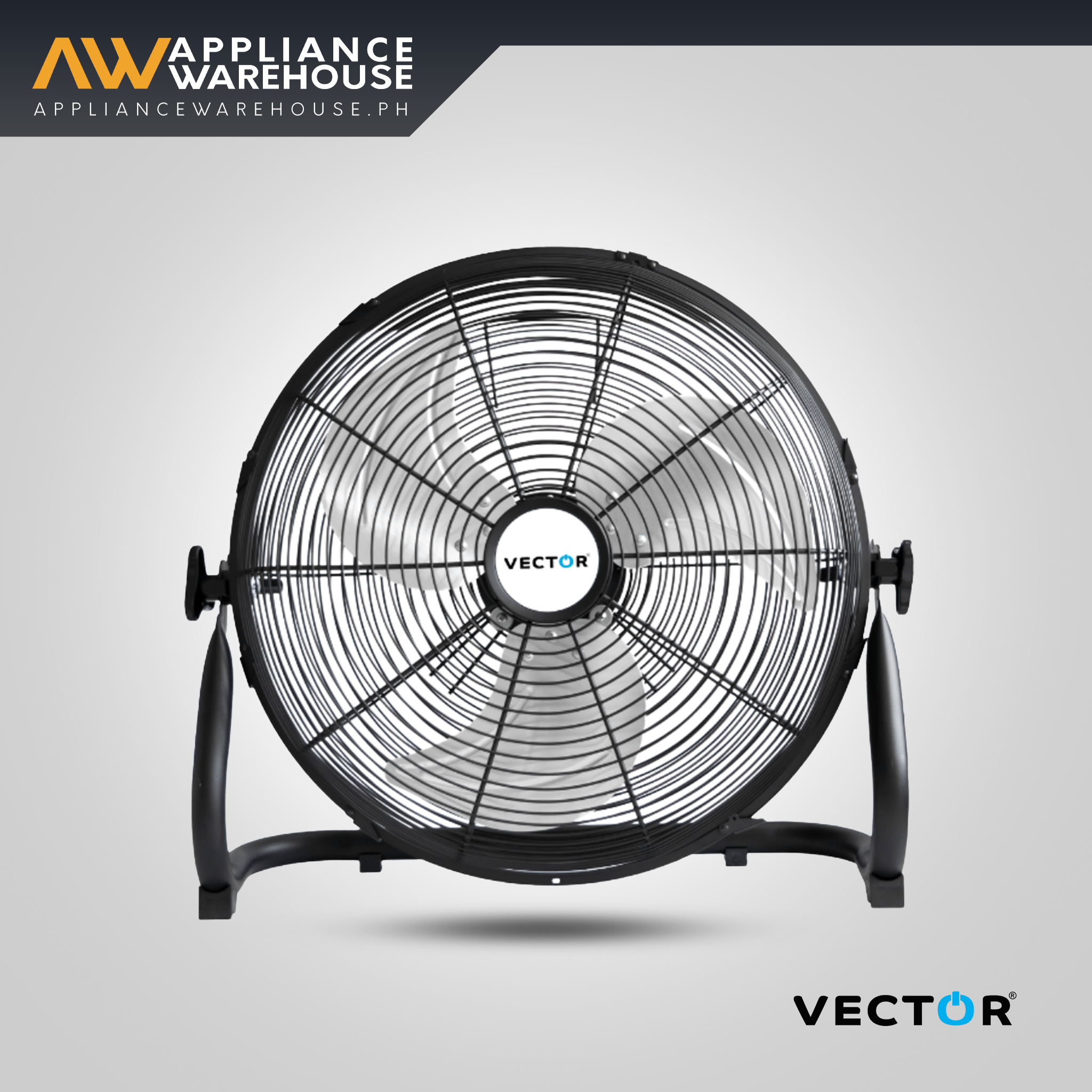 Vector FE40B66 Rechargeable DC Fan, 16" Metal Blade with 6600mAH Battery Capacity