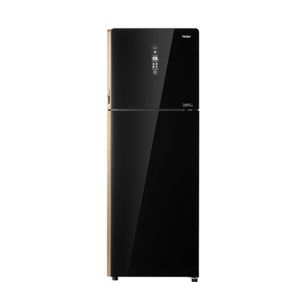 Haier HRF-IV260VN (BG) 9.5 cu.ft./270L Magic Cooling No Frost Twin Inverter Two Door Refrigerator (Black Glass)