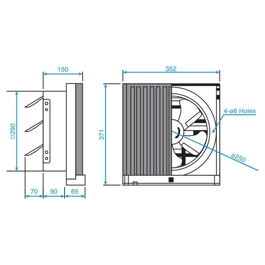 PanasonicFV-25AUF1WallExhaustFanwFilter_Shutter-3