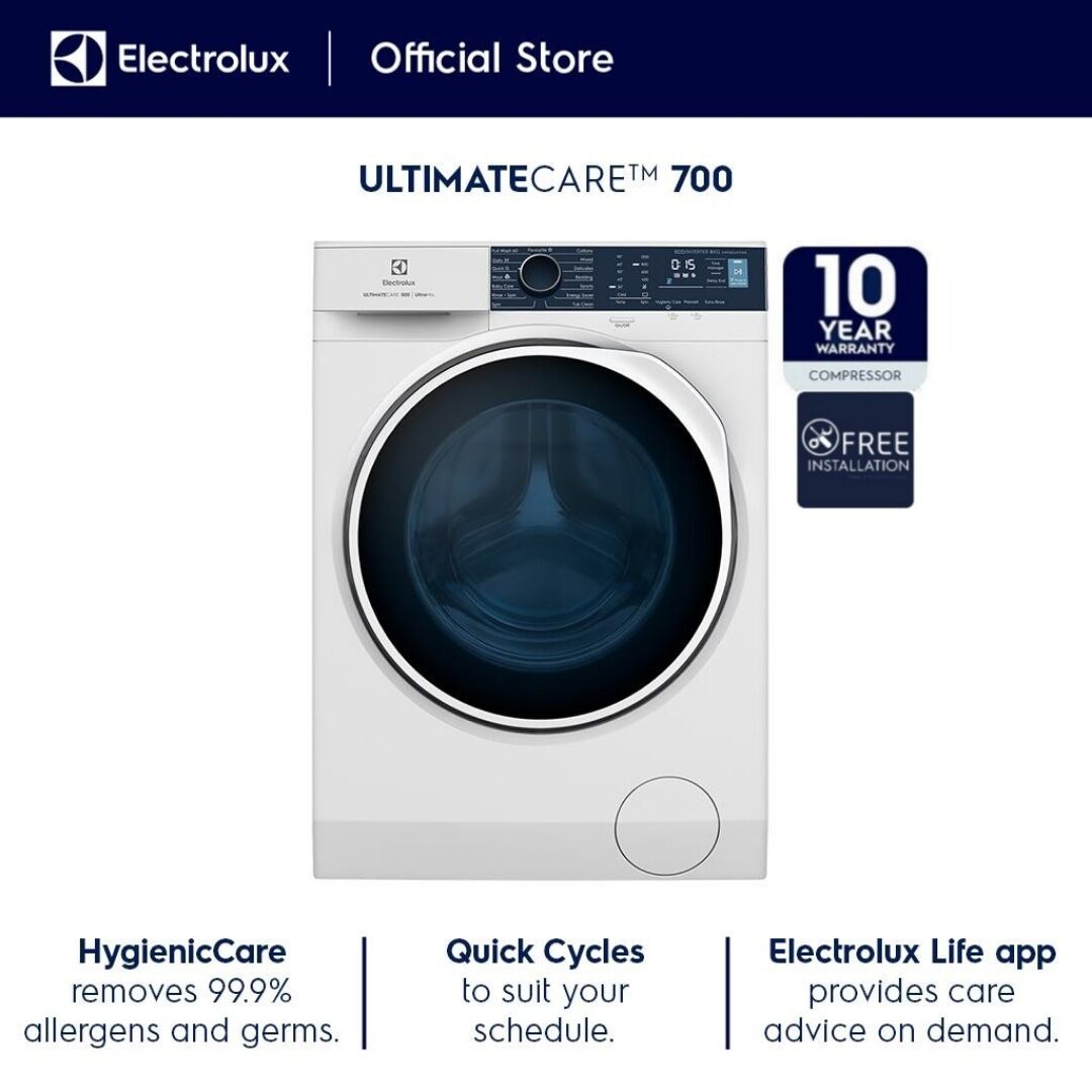 Electrolux EWF1042Q7WB 10.0 kg UltimateCare 700 Front Load Washing Machine w/ SensorWash & UltraMix