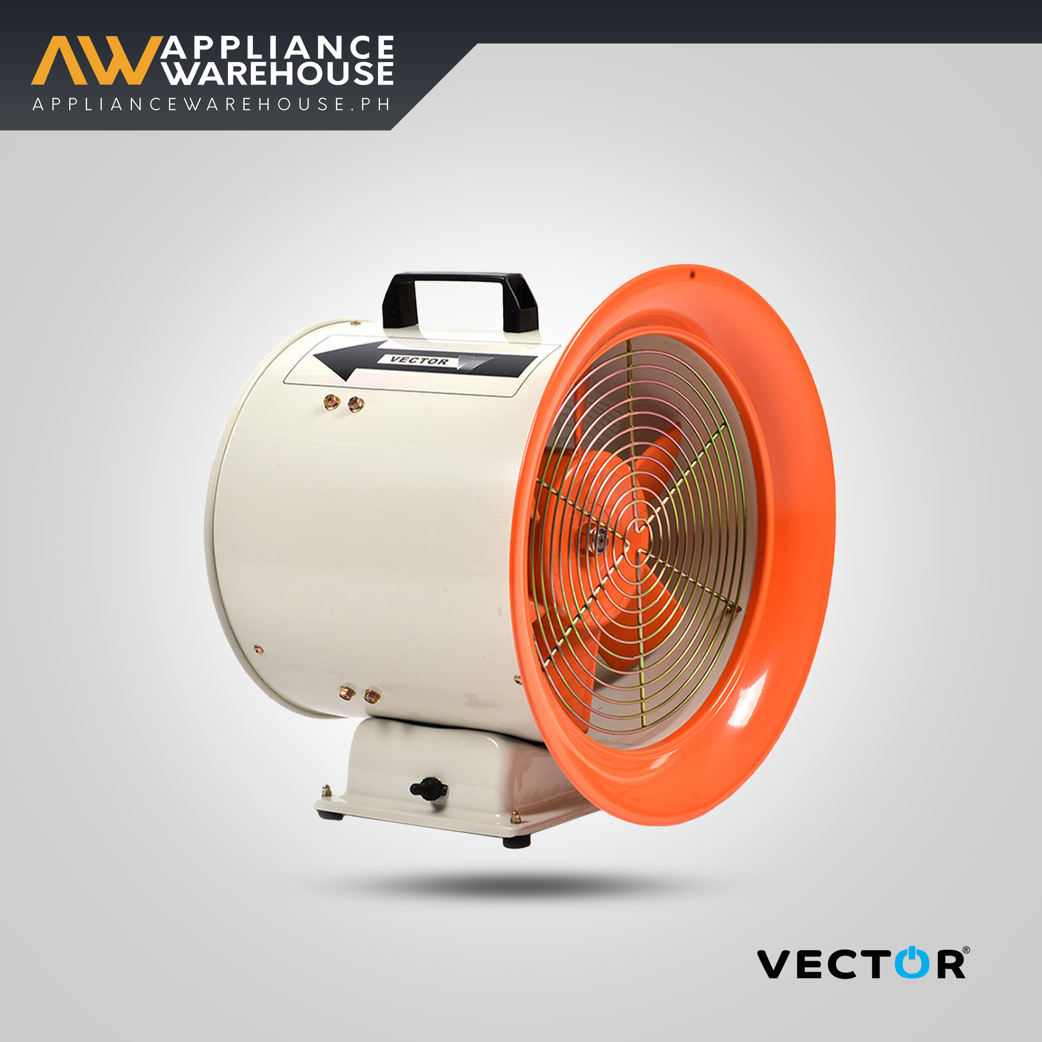 Vector TIP-350S Portable Blower Fan (Off White/ Orange)