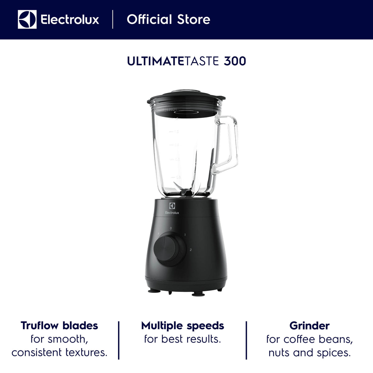 Electrolux E3TB1-311K 400 watt Ultimate Taste 300 Blender with 2 speeds