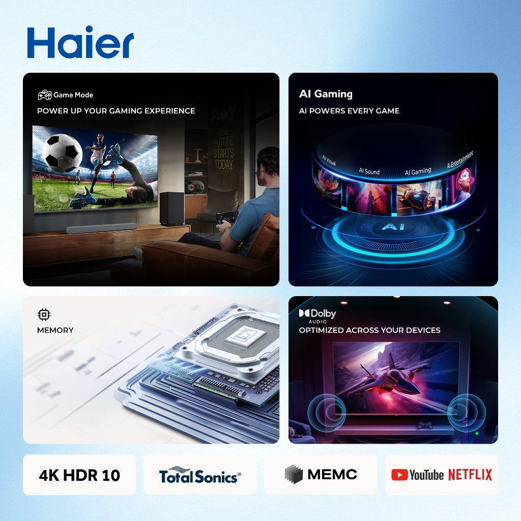 Haier H32H6GFX / H43H6GFX 32/43 Inch QLED Google TV