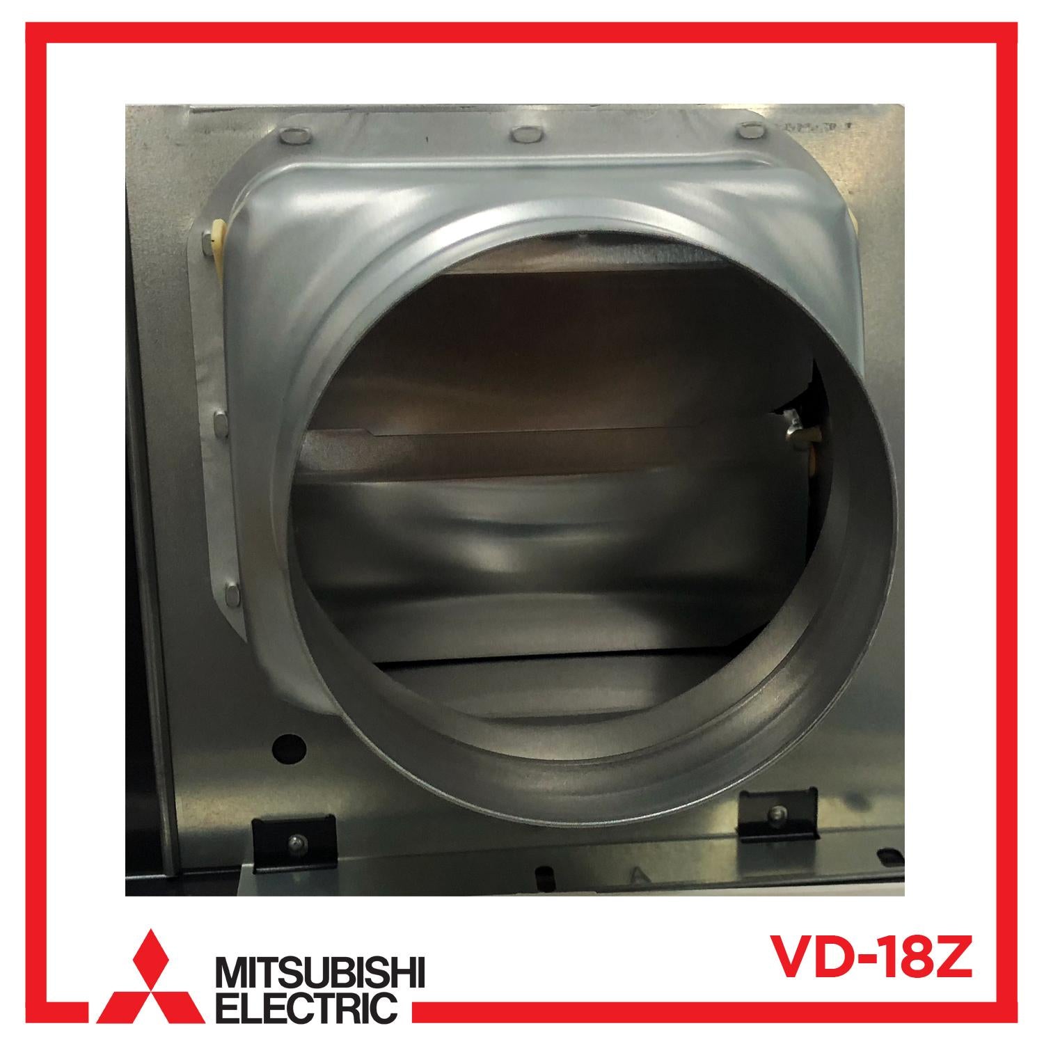 Mitsubishi VD-18Z Ducted Exhaust Ventilation Fan with White Metal Grille[ShopBrills / Brills]