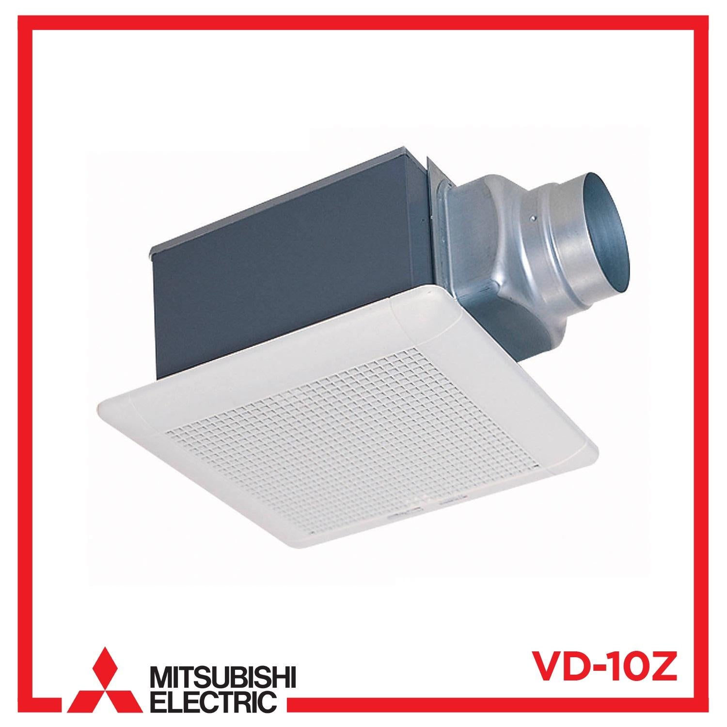 Mitsubishi VD-10Z 4T6 Ducted Exhaust Ventilation Fan with White Plastic Grille[ShopBrills / Brills]