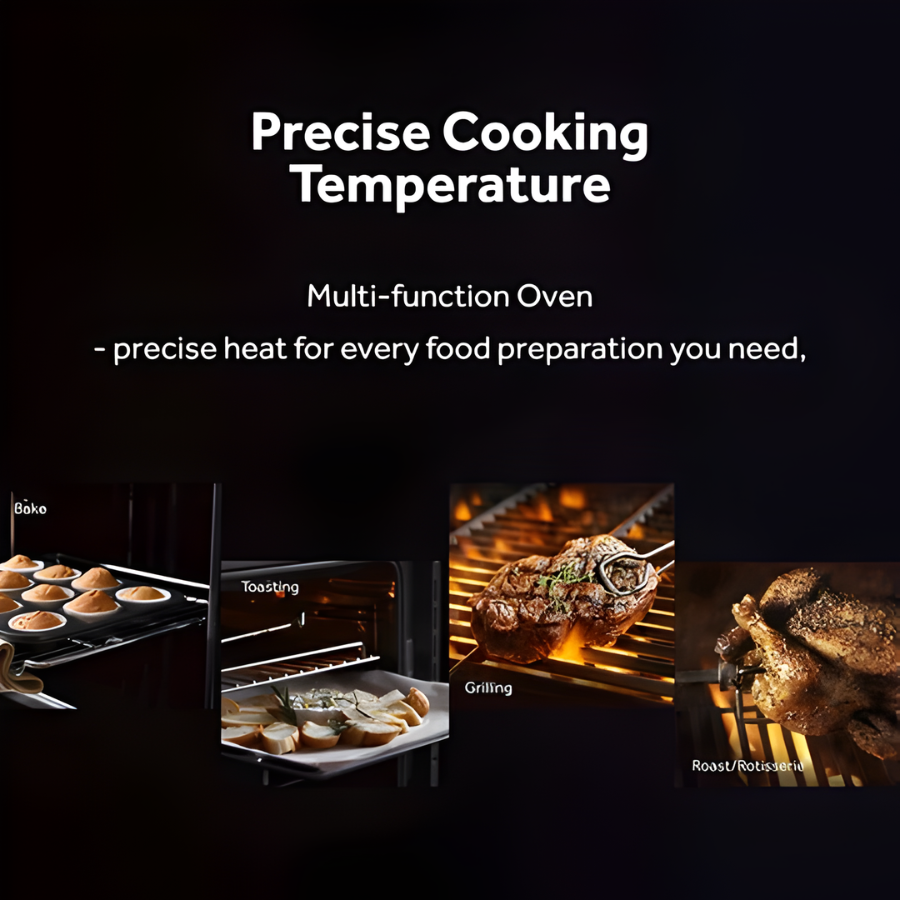 Haier HFS-604E86EOSS 60 cm 4 Electric Hot Plate with 86L Electric Oven Cooking Range (Rotisserie & Electric Grill)