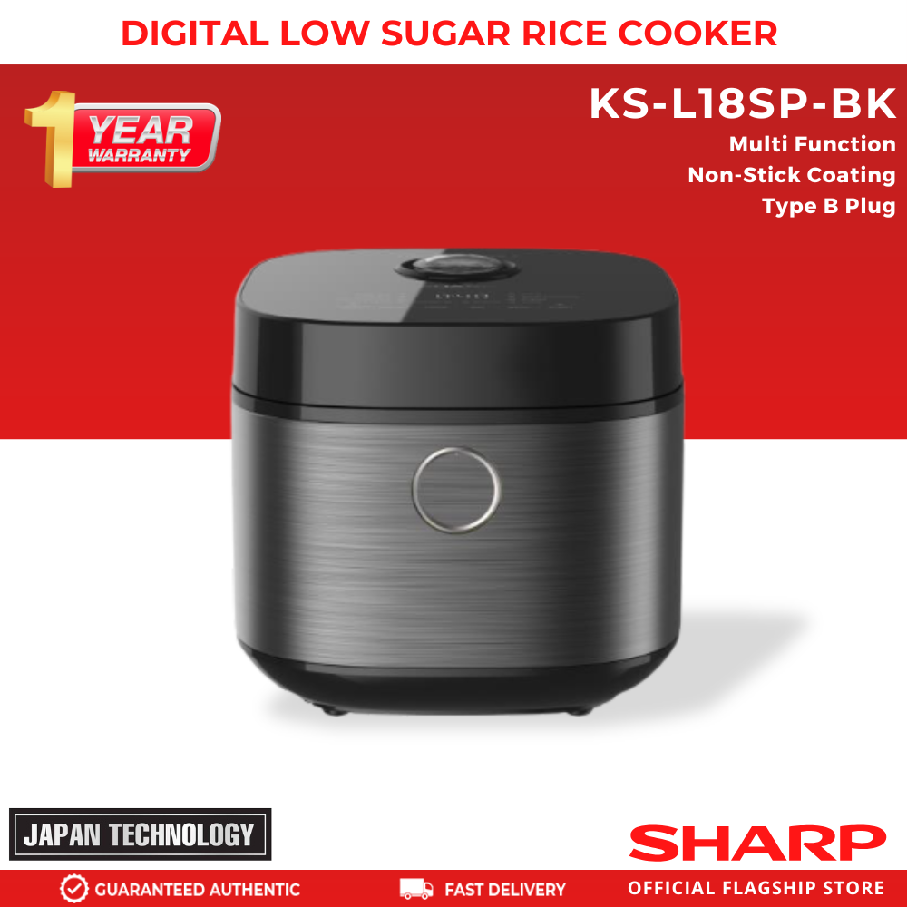 Sharp KS-L18SP-BK 1.8L DIGITAL LOW SUGAR RICE COOKER