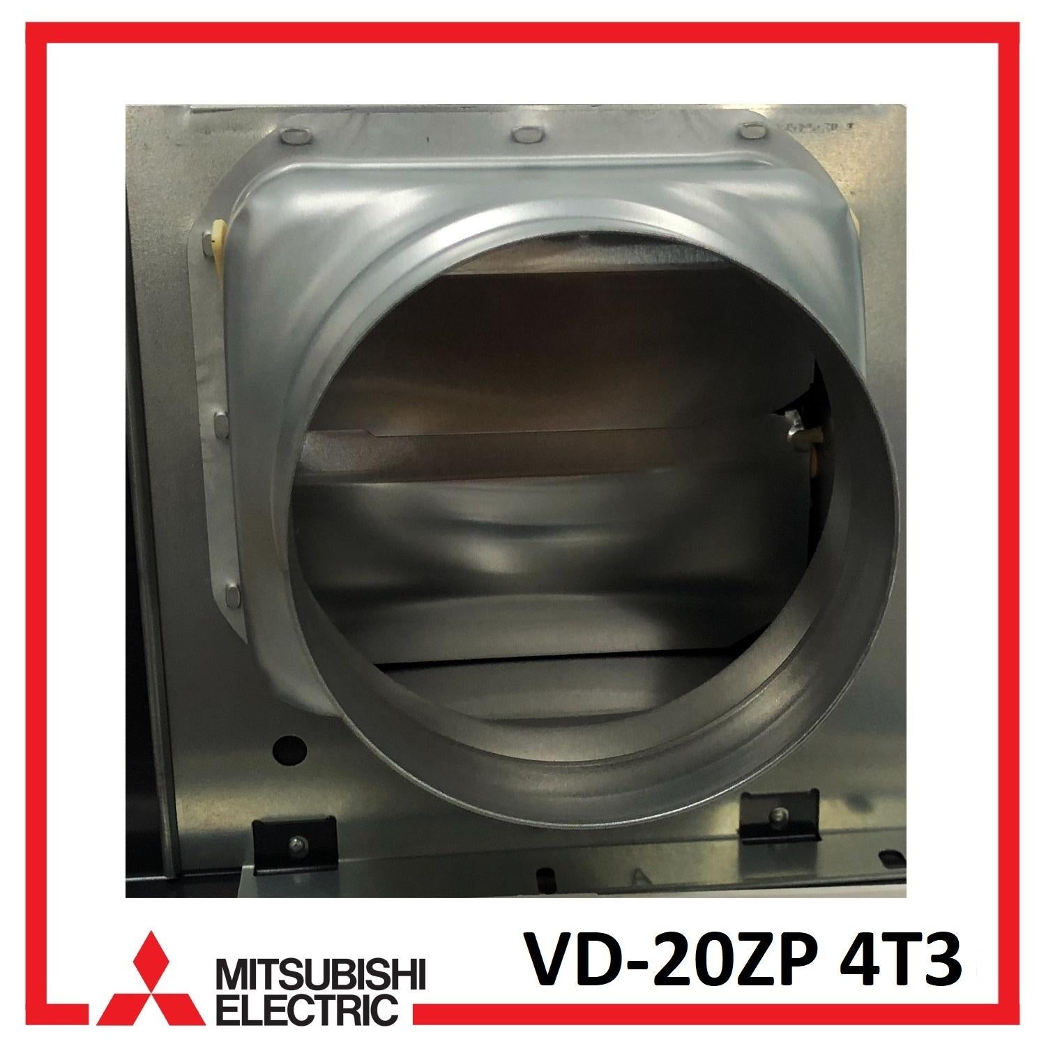 Mitsubishi VD-20ZP 4T3 Ducted Exhaust Ventilation Fan with Stylish White Metal Grille
