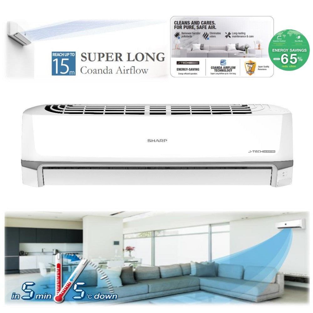 SHARP AH-X25BEF 2.5HP SPLIT TYPE INVERTER AIRCONDIONER