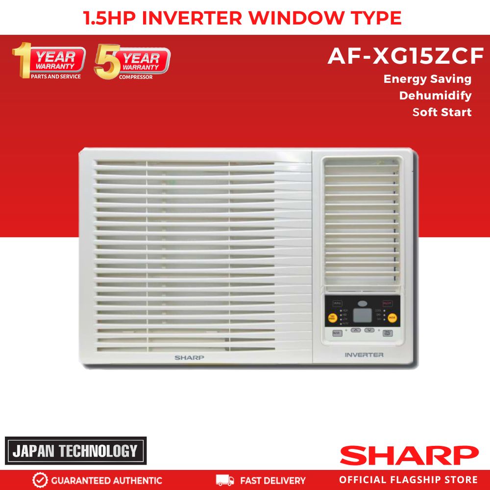 Sharp AF-XG15ZCF 1.5 Hp Inverter Window Type Air conditioner