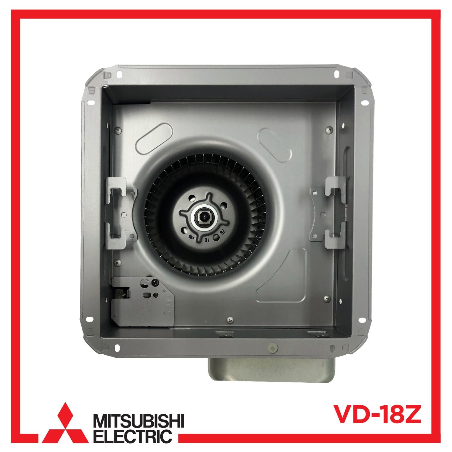 Mitsubishi VD-18Z Ducted Exhaust Ventilation Fan with White Metal Grille[ShopBrills / Brills]