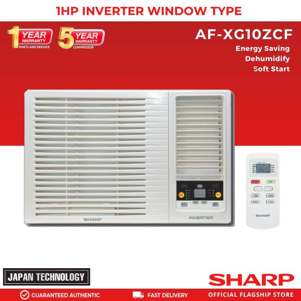 Sharp AF-XG10ZCF 1.0 Hp Inverter Window Type Air conditioner