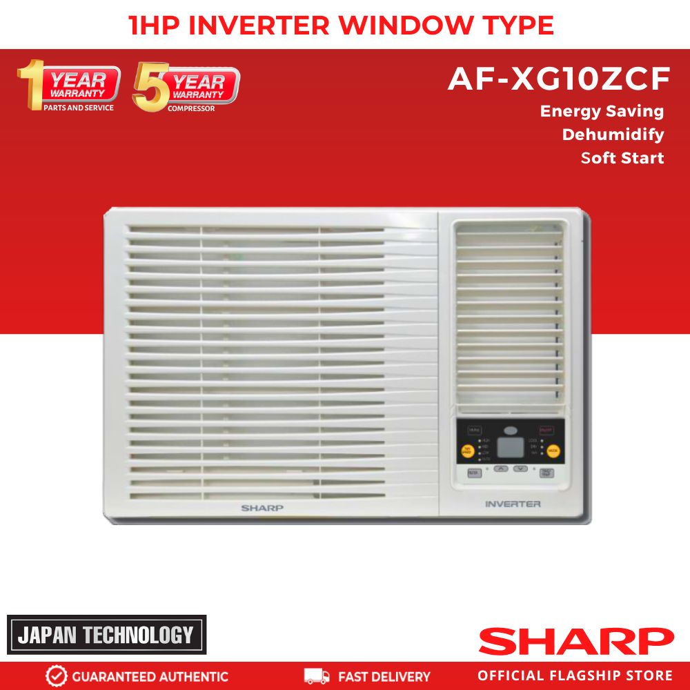 Sharp AF-XG10ZCF 1.0 Hp Inverter Window Type Air conditioner