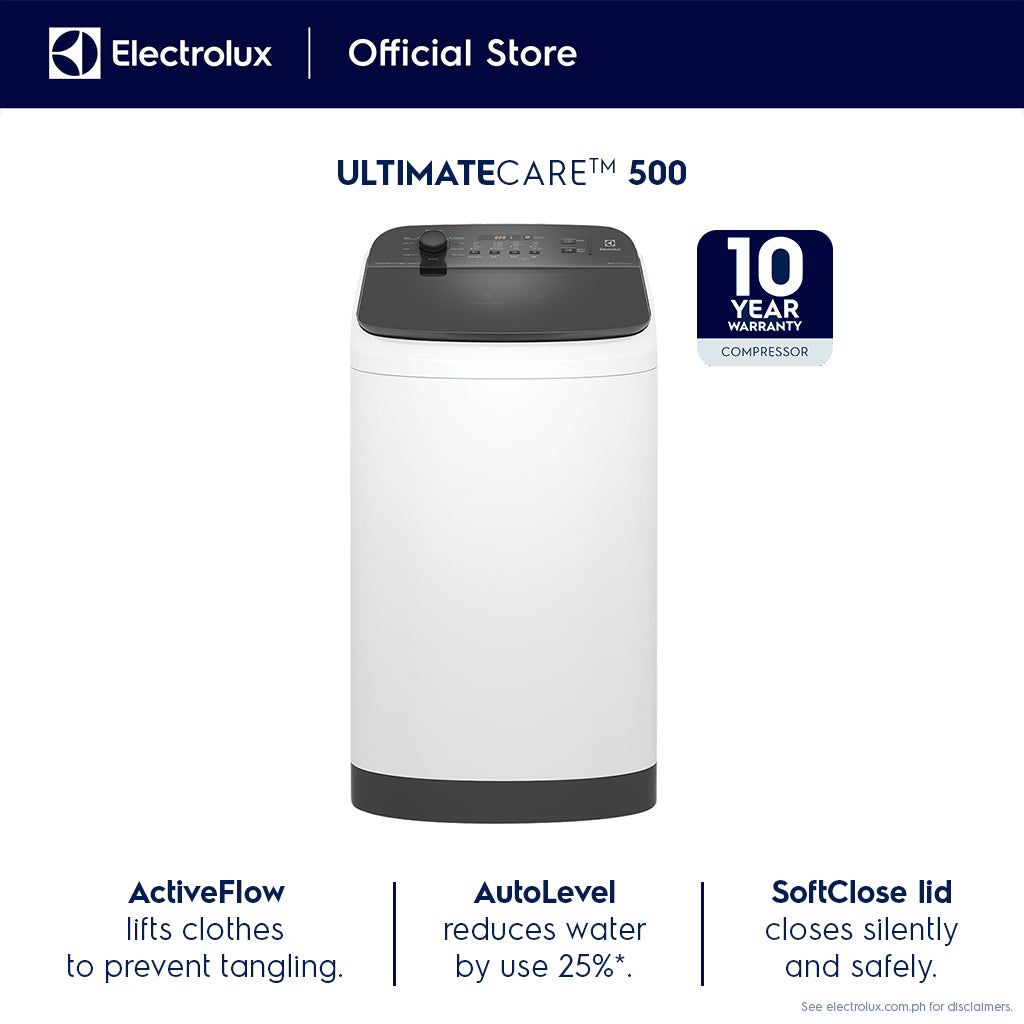 Electrolux EWT1074M5WA 10Kg Inverter Gemini 500 Series Top load Washing Machine
