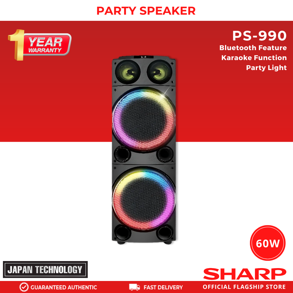 Sharp PS-990 60 WATTS PARTY SPEAKER
