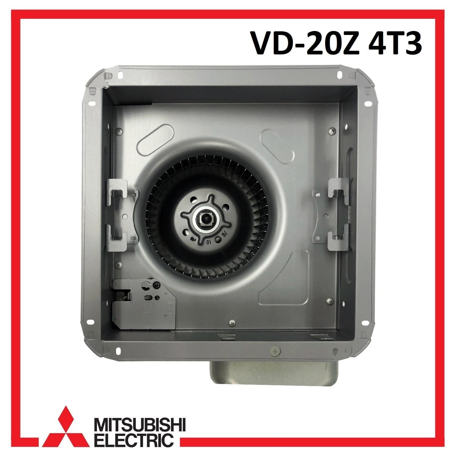 Mitsubishi VD-20Z 4T3 Ducted Exhaust Ventilation Fan with Stylish White Metal Grille[ShopBrills / Brills]
