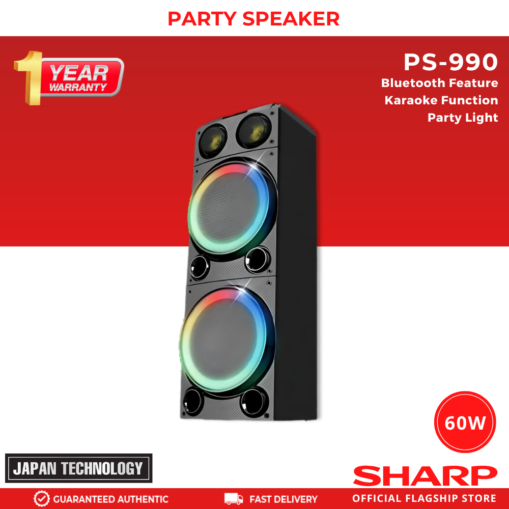 Sharp PS-990 60 WATTS PARTY SPEAKER