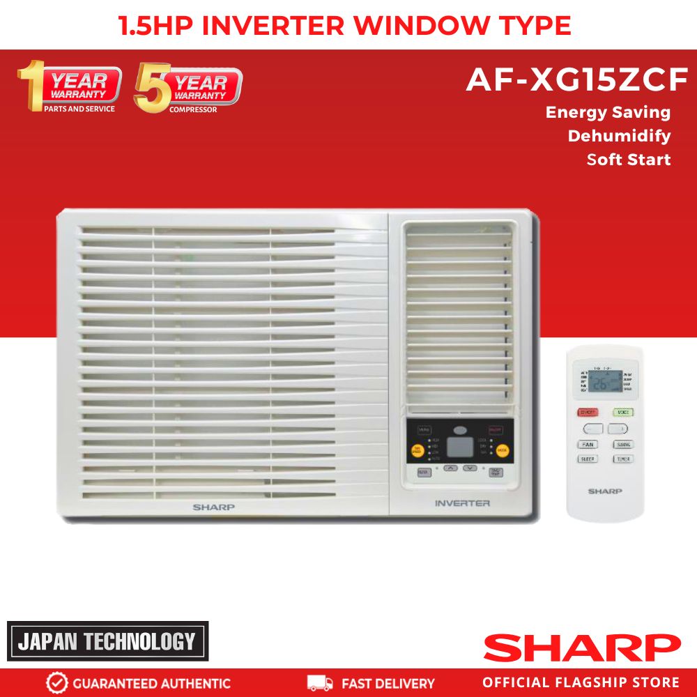Sharp AF-XG15ZCF 1.5 Hp Inverter Window Type Air conditioner