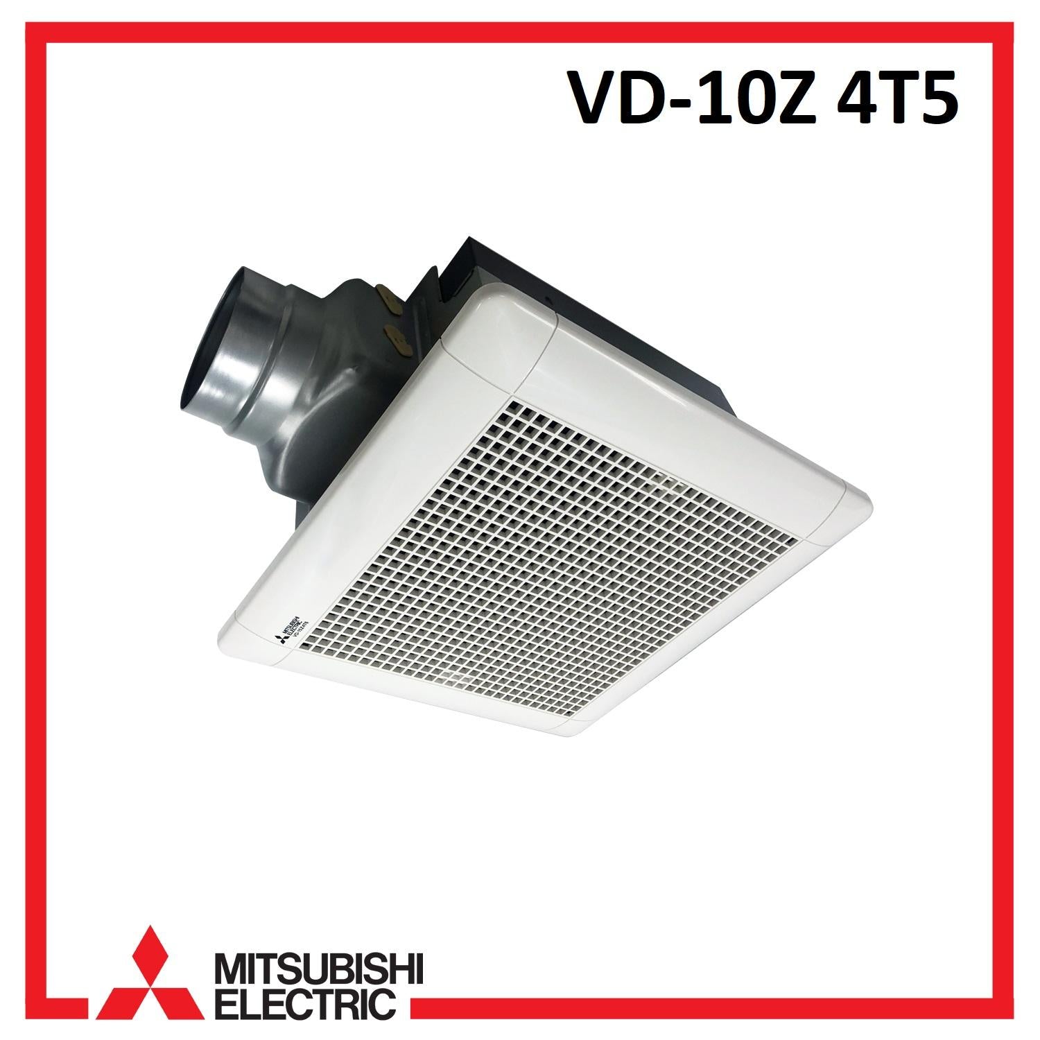 Mitsubishi VD-10Z 4T6 Ducted Exhaust Ventilation Fan with White Plastic Grille[ShopBrills / Brills]