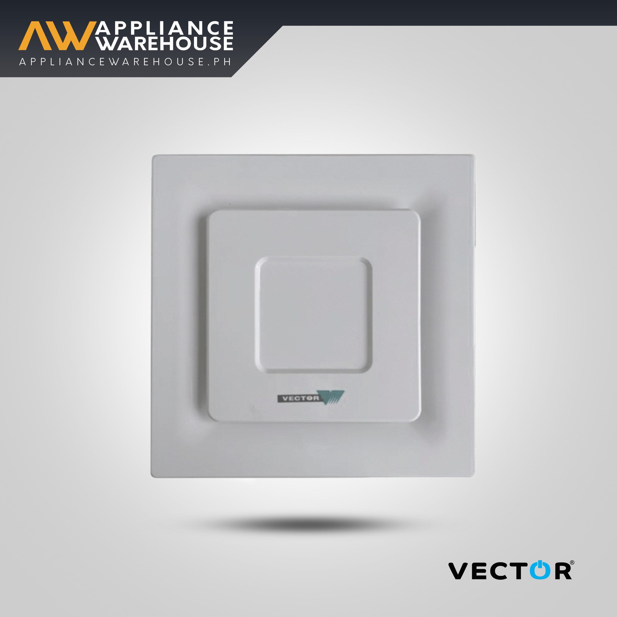 Vector BPT 10-12-7V 10" Ceiling Cassette Exhaust Fan (White) [ShopBrills / Brills]