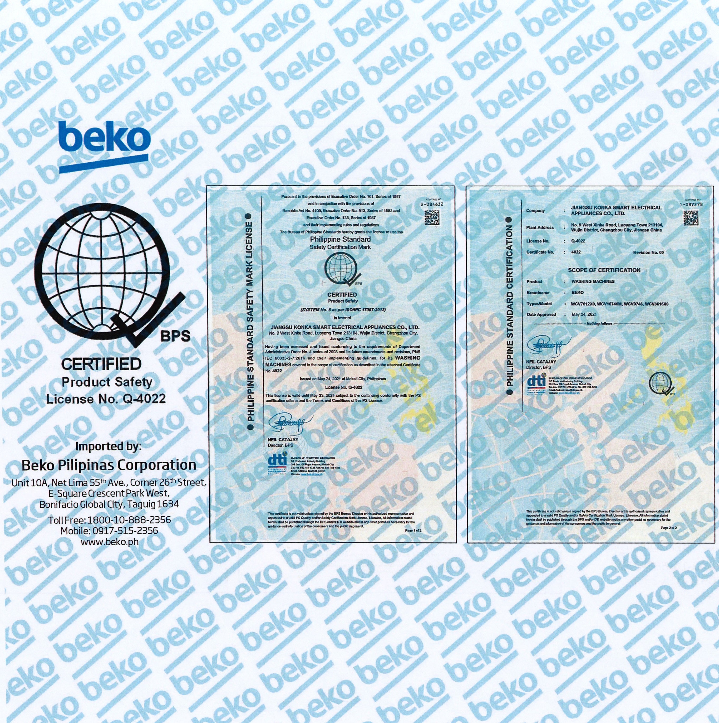 Beko Washing Machine 9.0 kg Front Load WCV9746 - 7