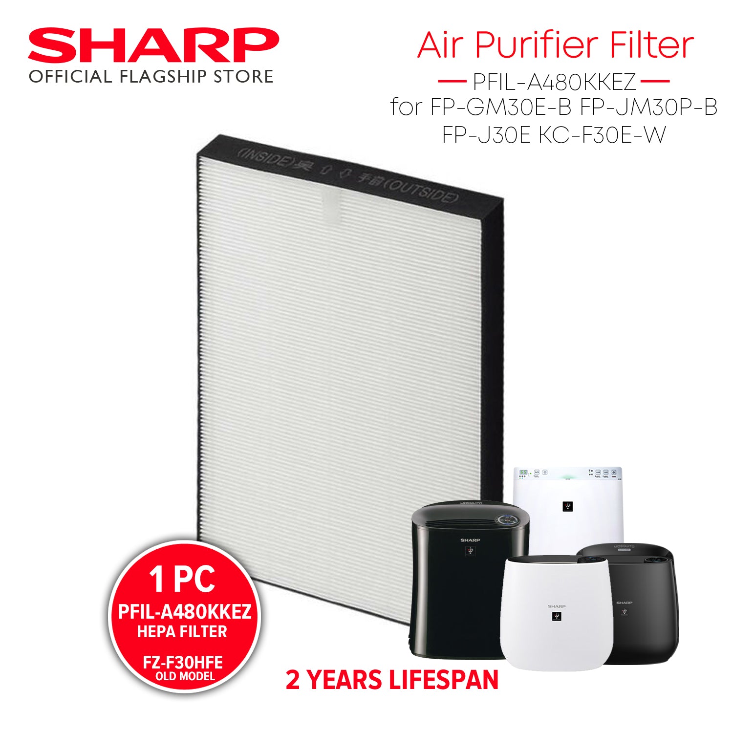 FilterForSHARPFP-GM30E-BFP-J30EAirPurifierHepaFilterPFIL-A480KKEZ_FZ-F30HFE_-2