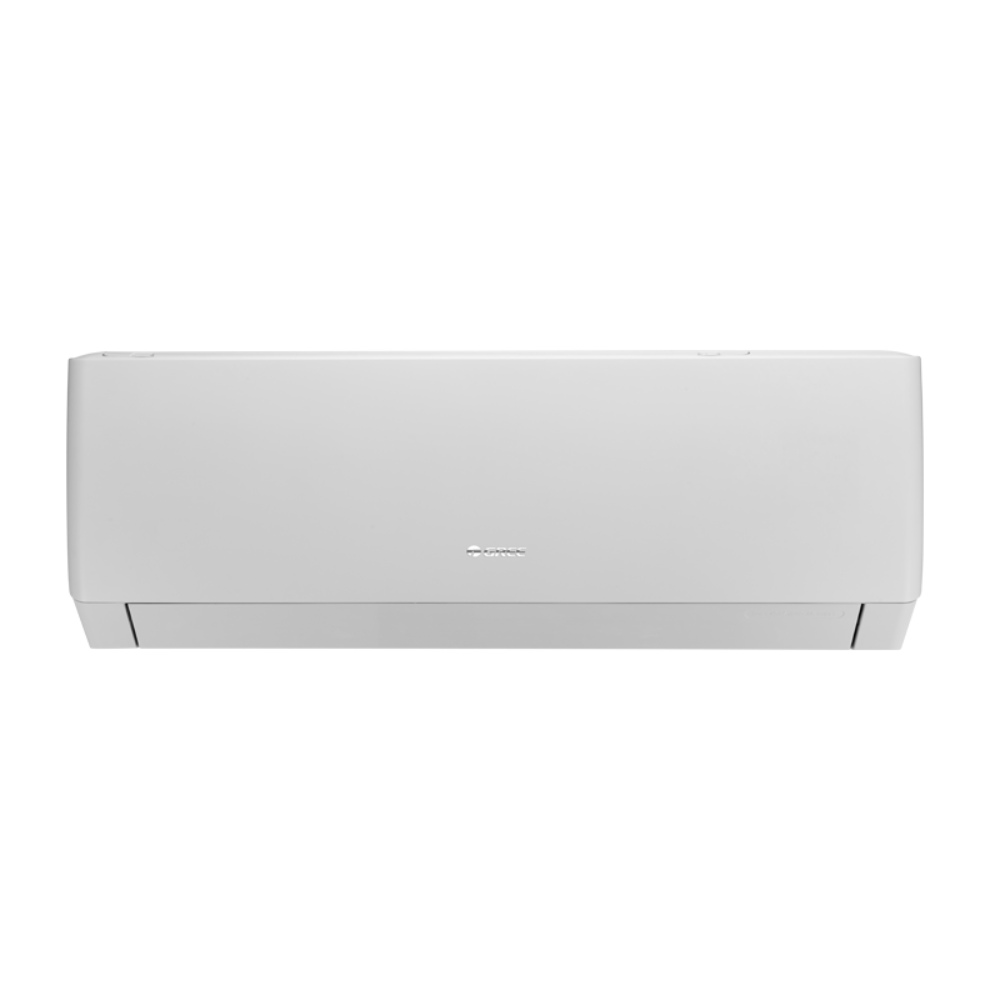 White air conditioner on a white background