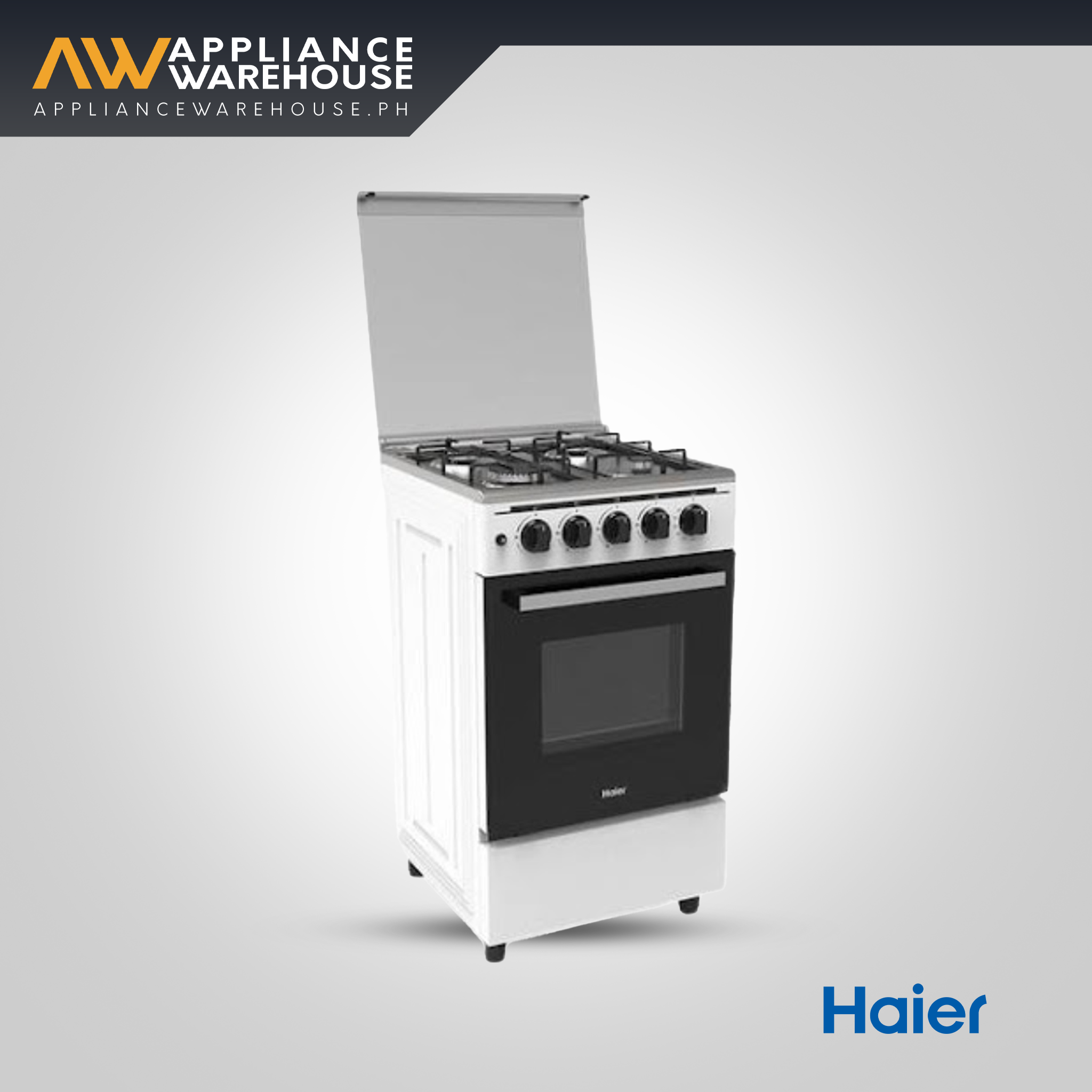 [TOP SELLER] Haier HFS-504G63GO 50cm Gas Range 4 Burners with 63L Gas Oven for Baking