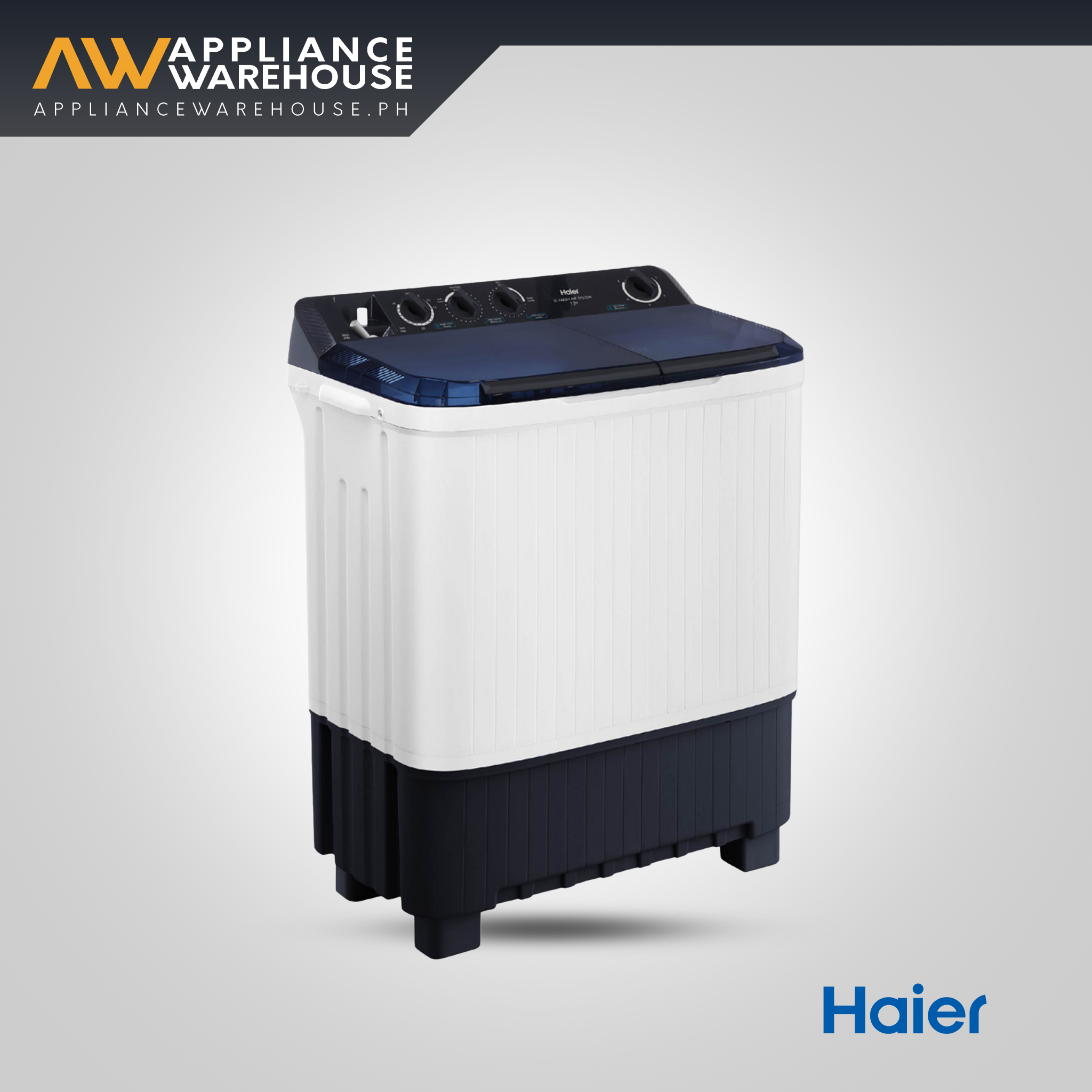 [NEW] Haier HTW160-P1217 16 kg Soak Wash Twin Tub Washing Machine with Dryer