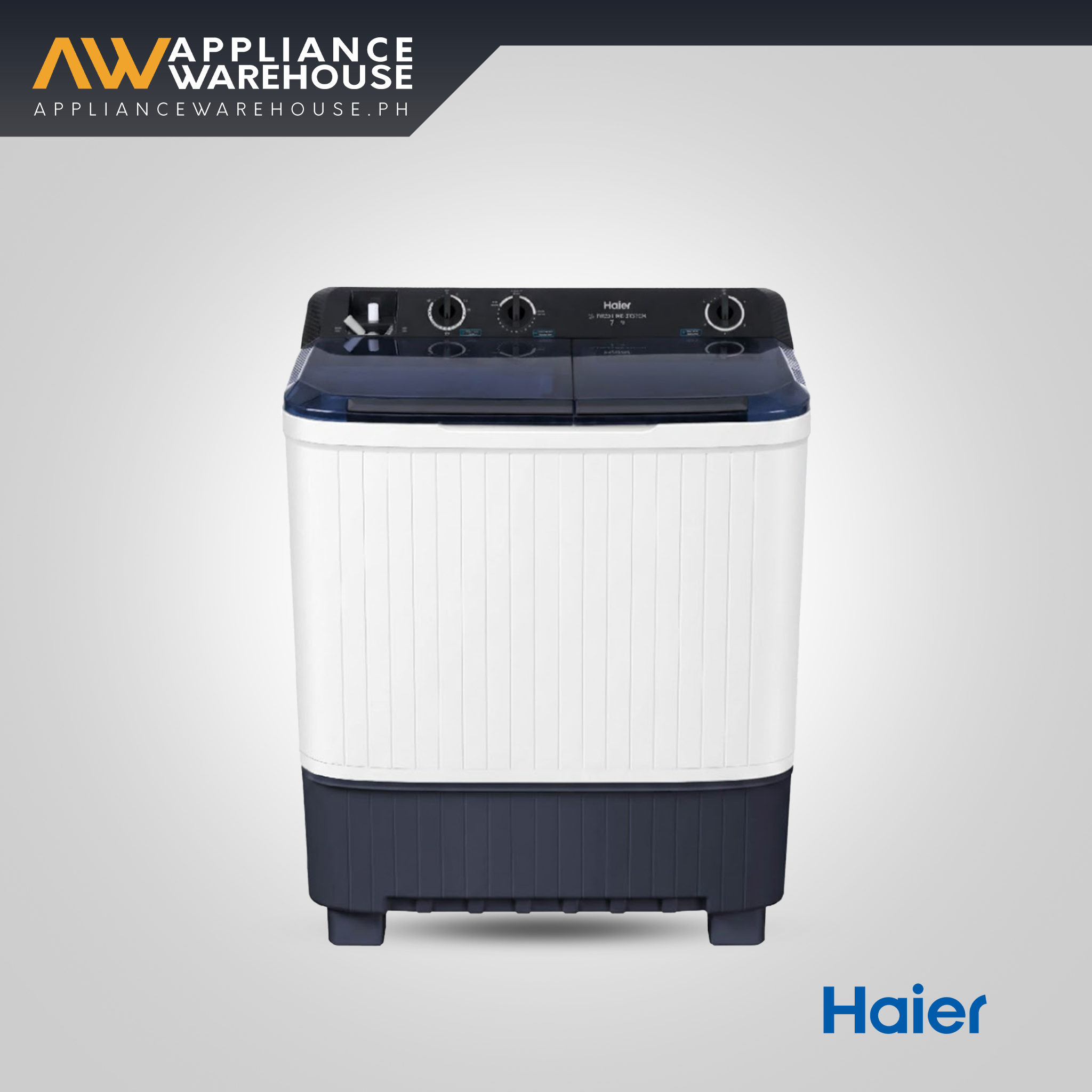 Haier 7 kg Twin Tub Washing Machine – Soak Wash & Dryer