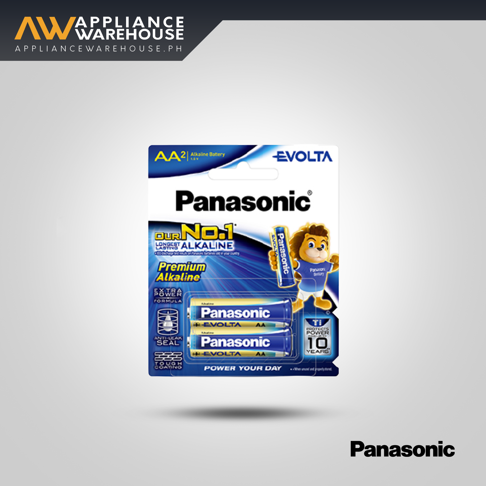Panasonic EVOLTA AA Premium Alkaline Battery (3-Pack) – Long-Lasting 1.5 V Power