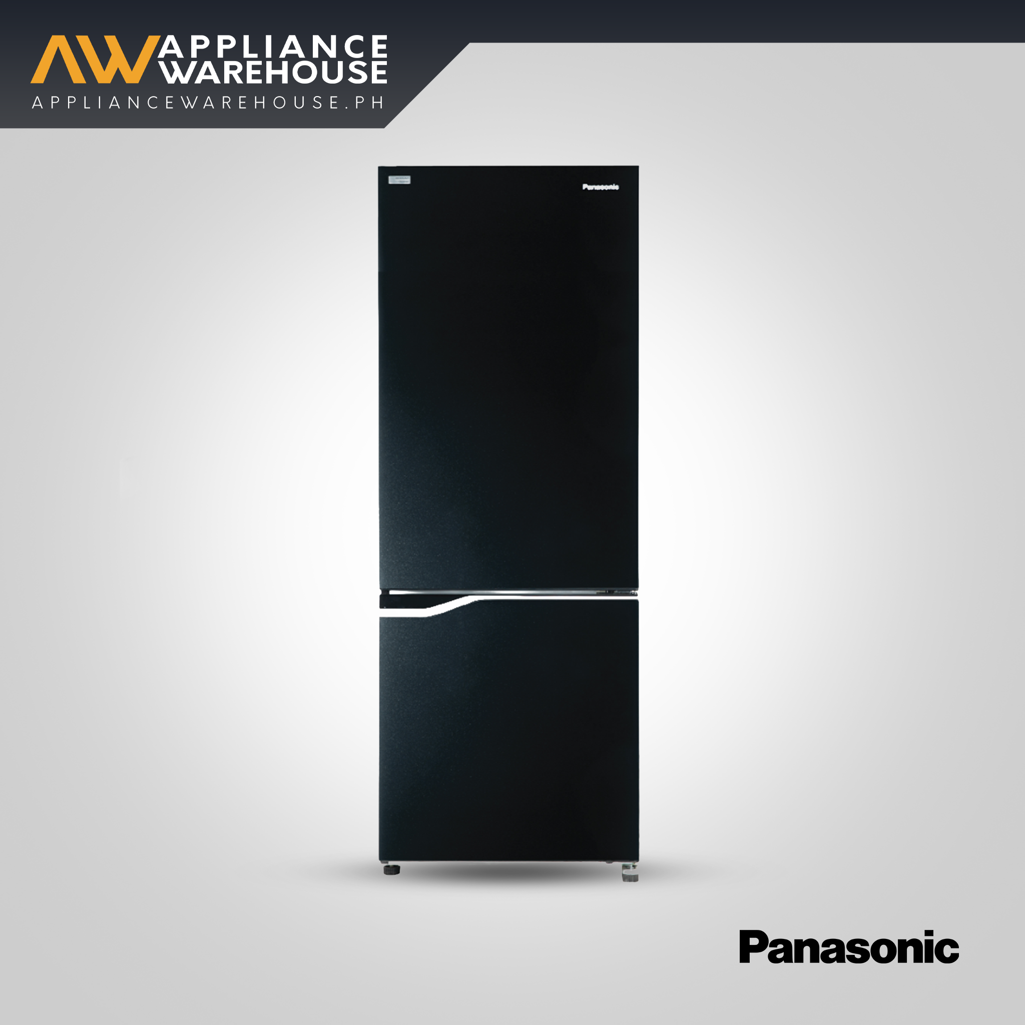 Panasonic NR-BV320GKPH 10.2 cu. ft. Two Glass Door Bottom Freezer No Frost Inverter Refrigerator