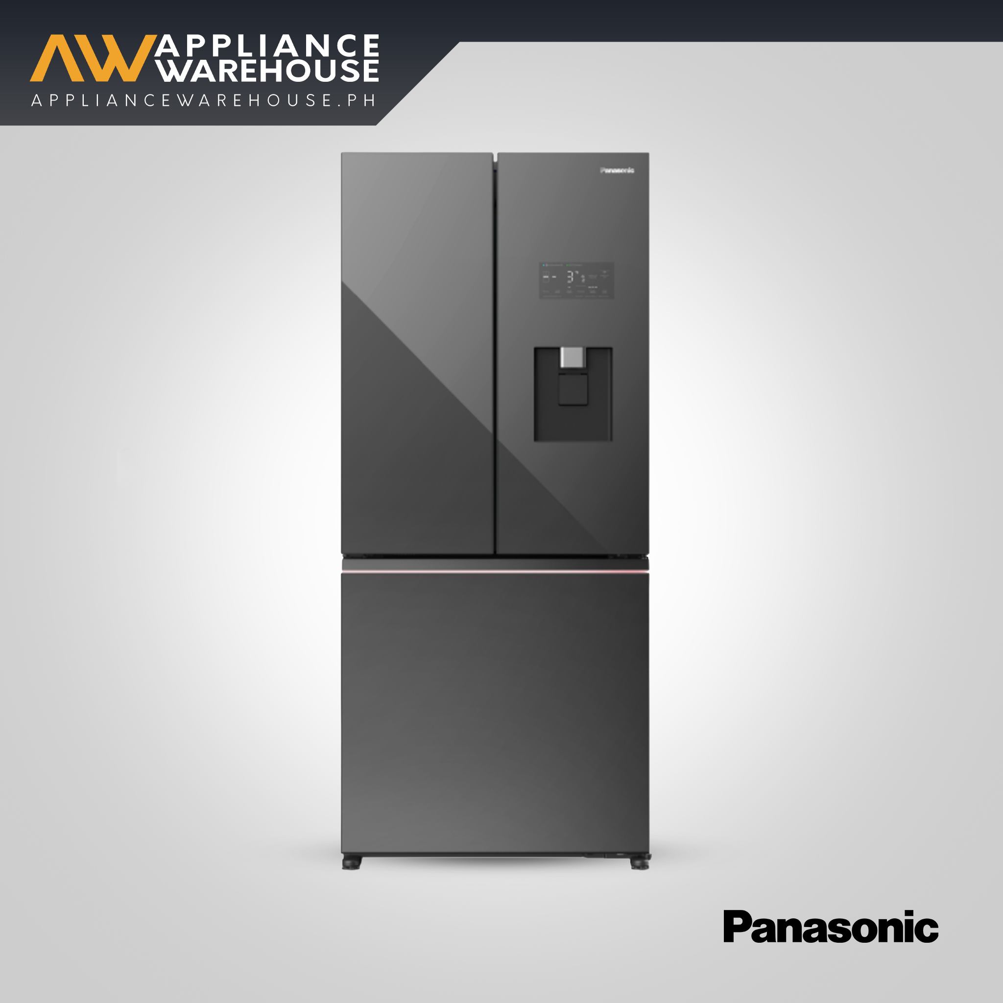 Panasonic NR-CW530XMMP 17.4 cu. ft. French Glass Door Bottom Freezer - No Frost Inverter Refrigerator