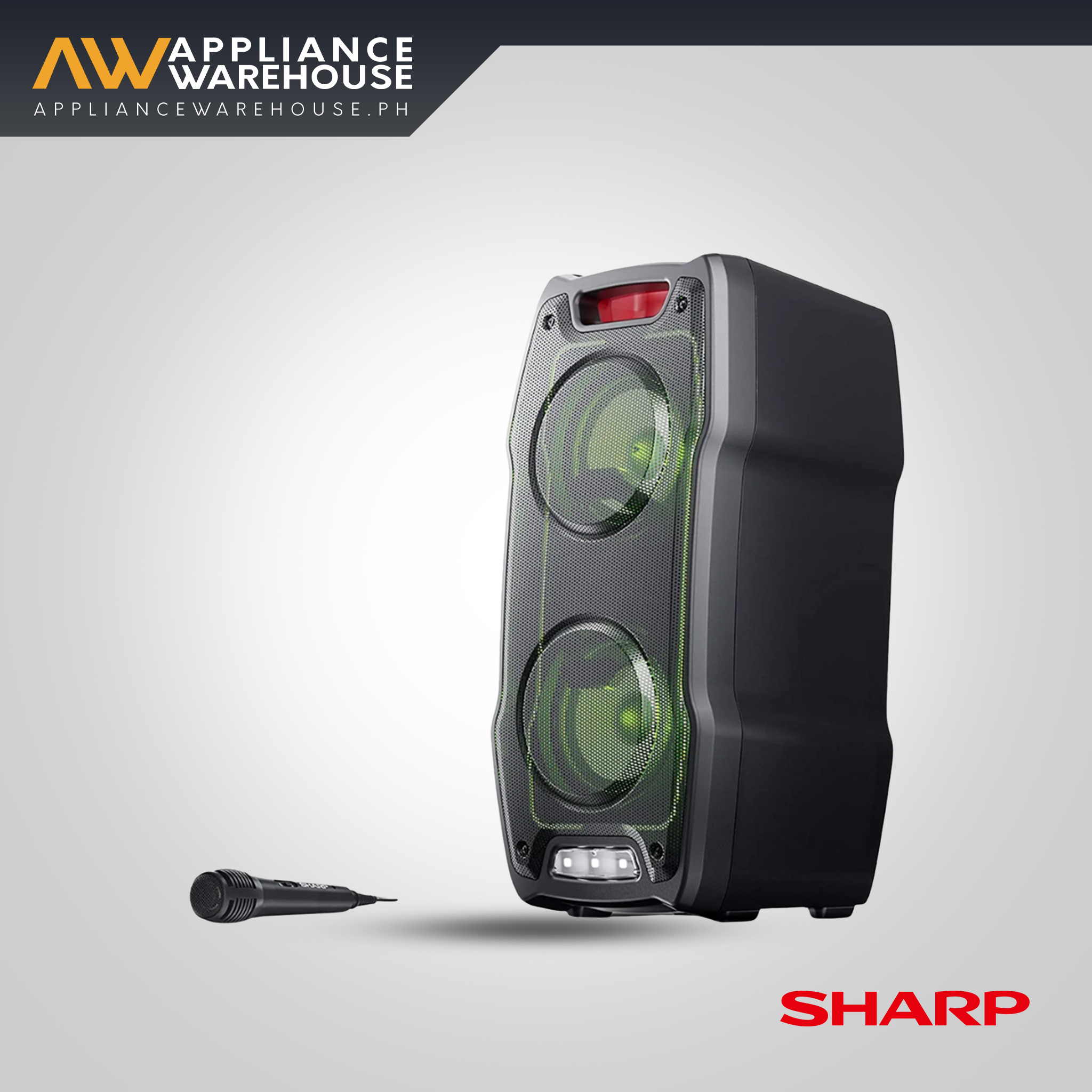 Sharp PS-929 Portable Bluetooth Party Speaker with Mic Karaoke