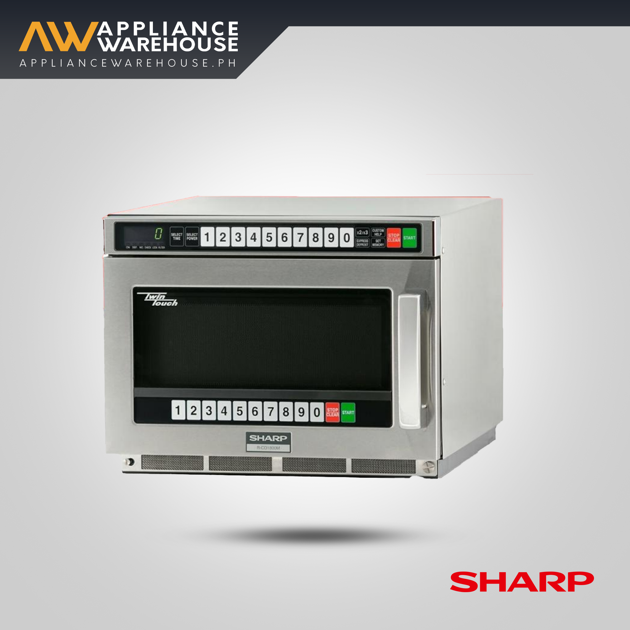 Sharp TwinTouch™ 1800 Watt Commercial Microwave Oven with Dual TouchPads RCD1800M
