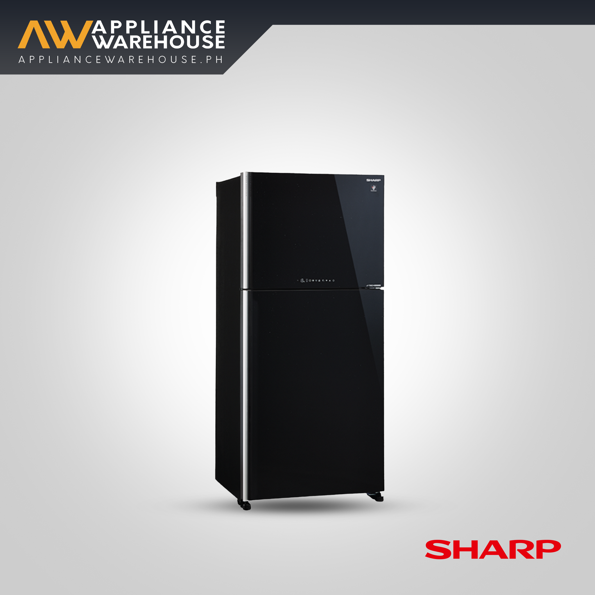 Sharp SJ-FTG18CVP-BK 20 cu.ft.Two Door No Frost Inverter Refrigerator - Black