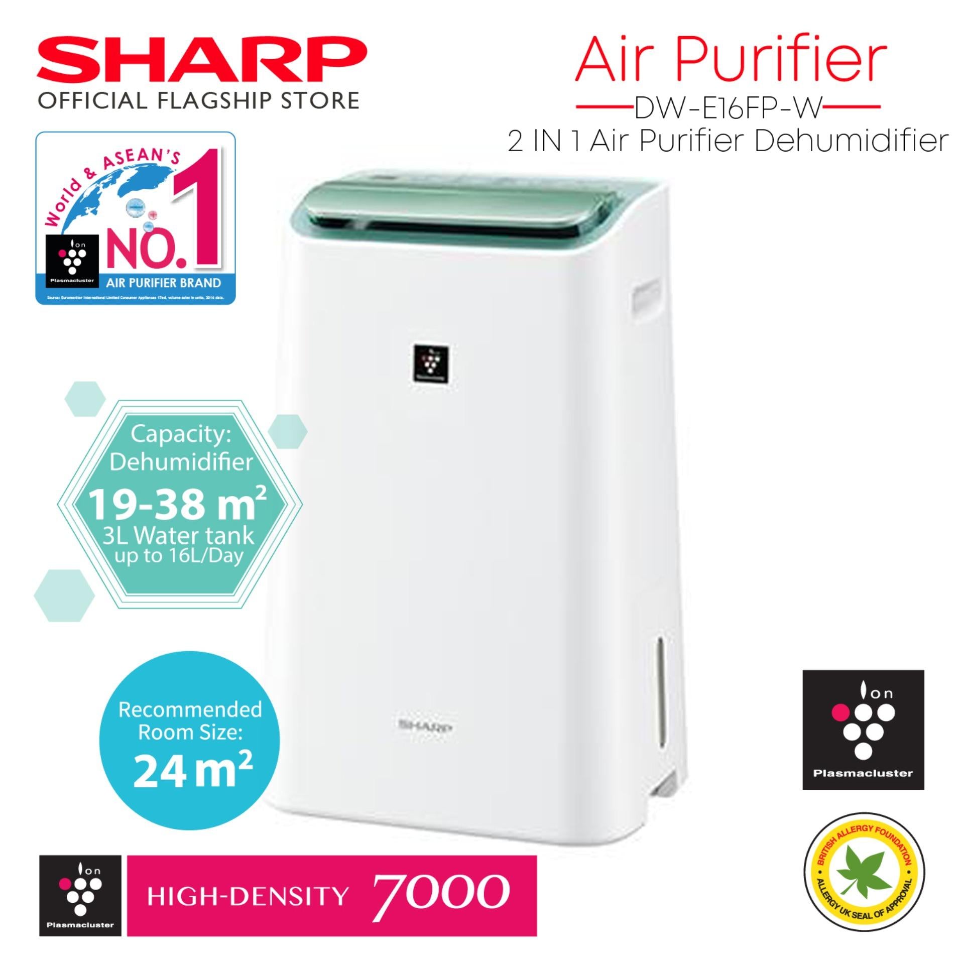 SharpDW-E16FP-WAirPlasmacluster2in1AirPurifierDehumidifier-6