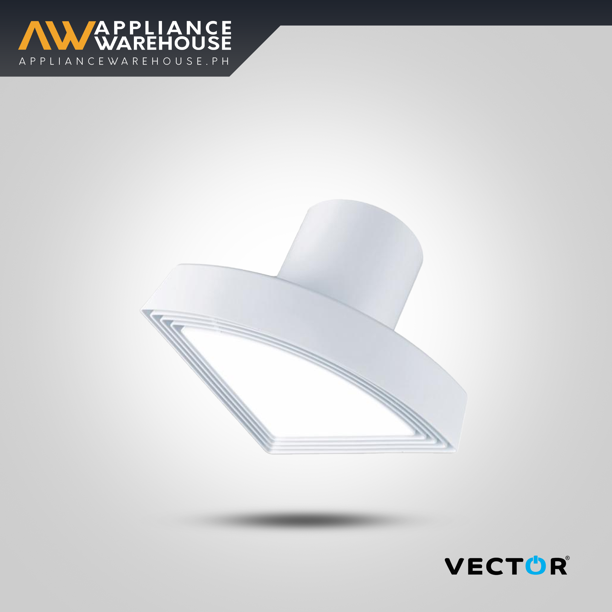 Vector Basic Corner w/ Fan VL-B1-LM-C Ceiling LED Light & Motorized Extractor Fan in 1