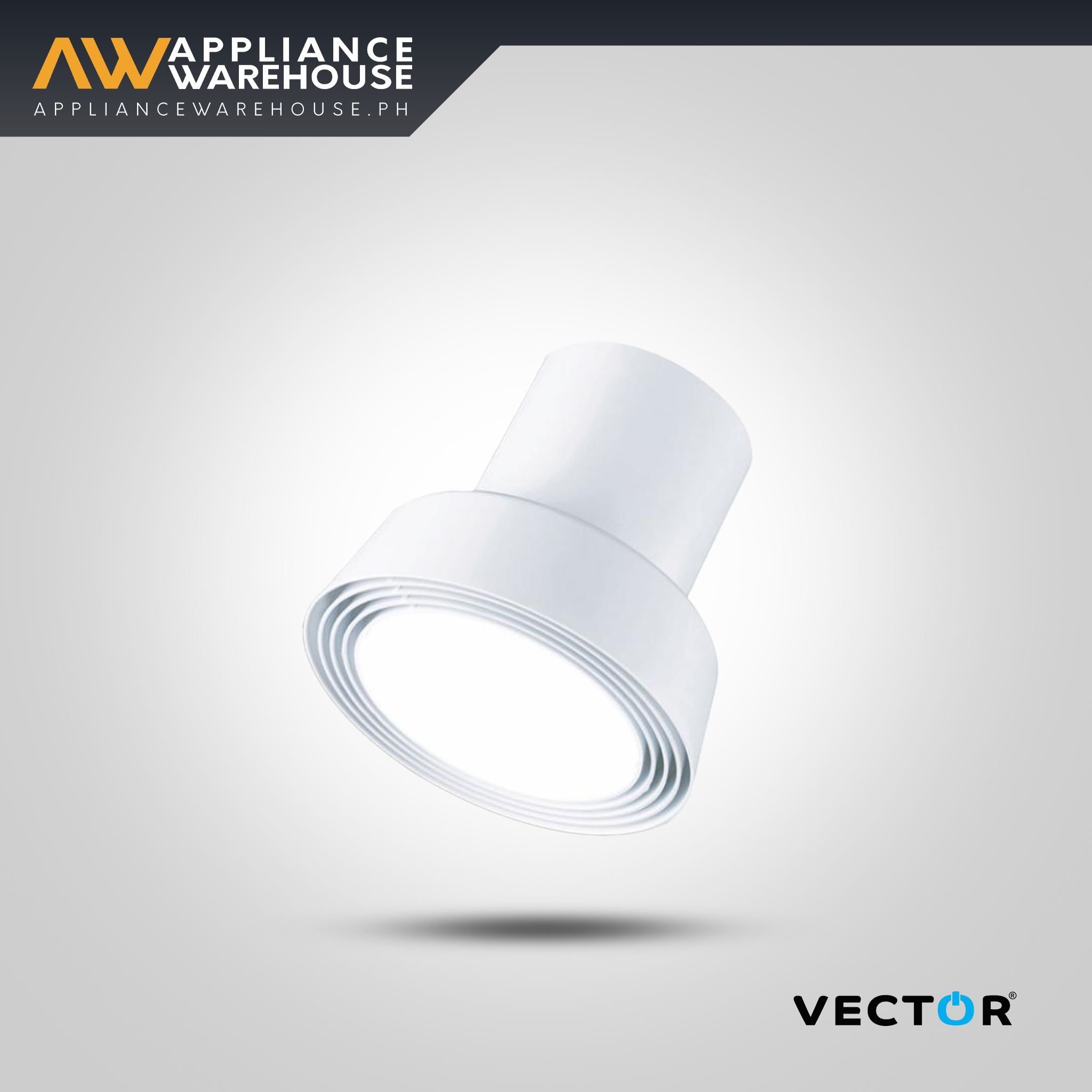 Vector Basic Corner w/ Fan VL-B1-LM-S Ceiling LED Light & Motorized Extractor Fan in 1