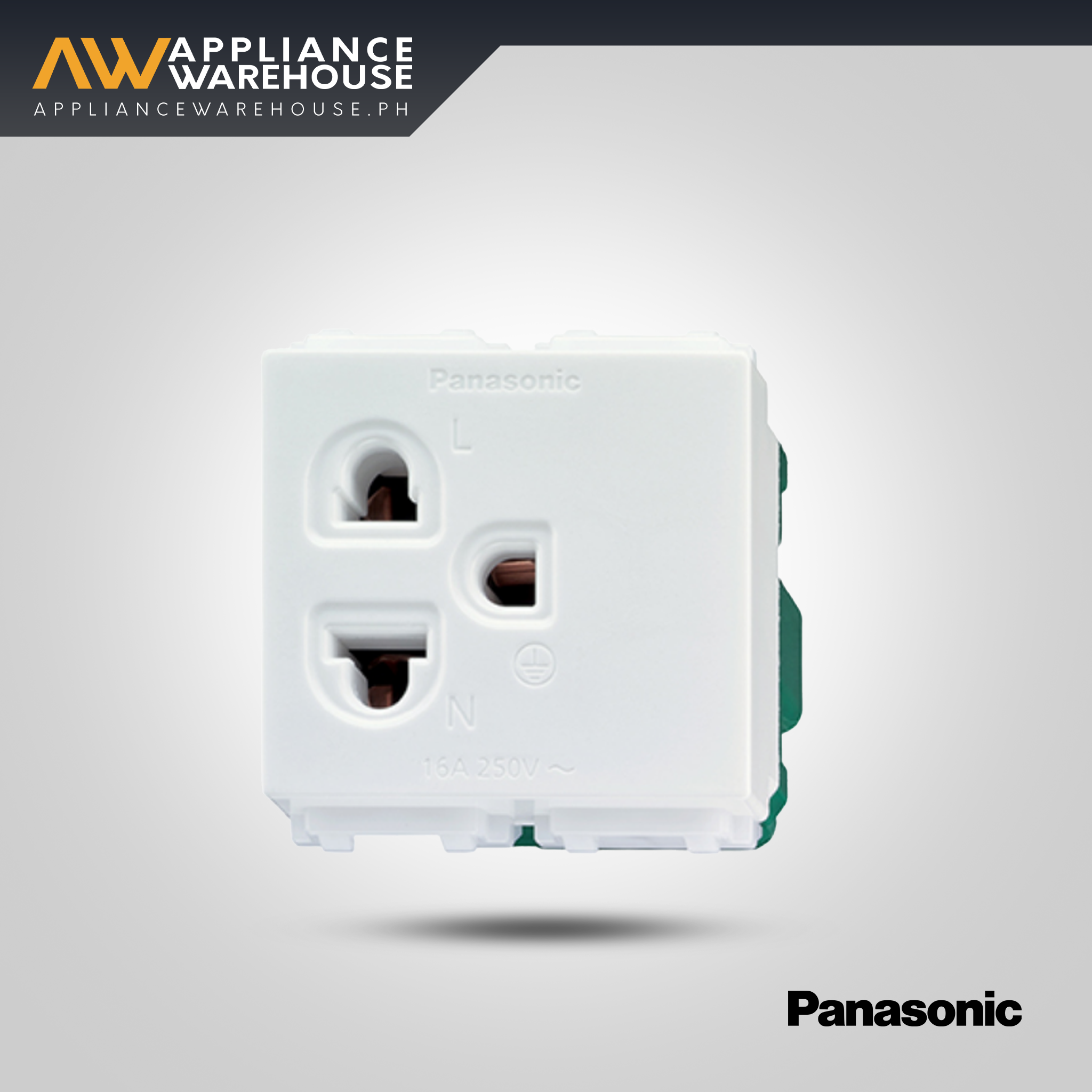 Panasonic WEG1191K-5 Universal Convenience Outlet w/ Grounding - 3 pieces