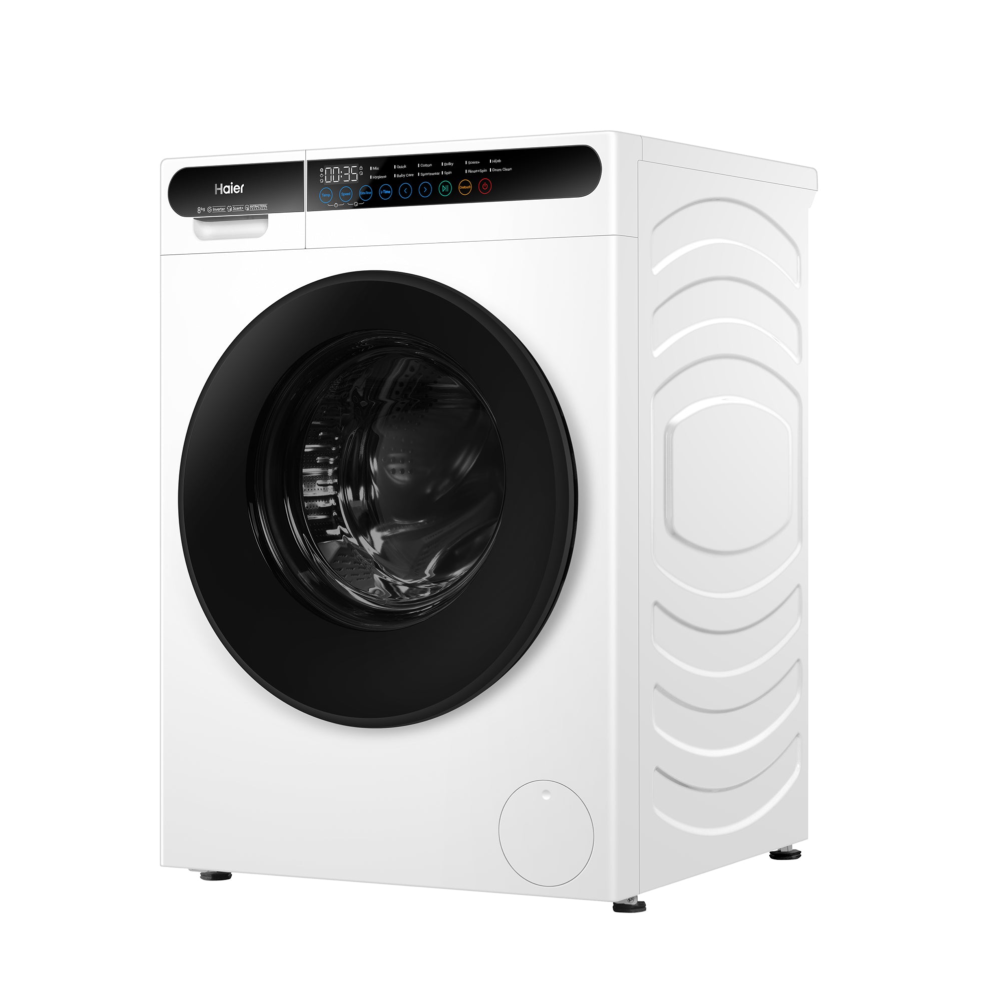 Haier HW80-BP10533W 8.0 kg One-Touch Smart Wash Front Load Inverter Washer Fully Automatic Washing Machine