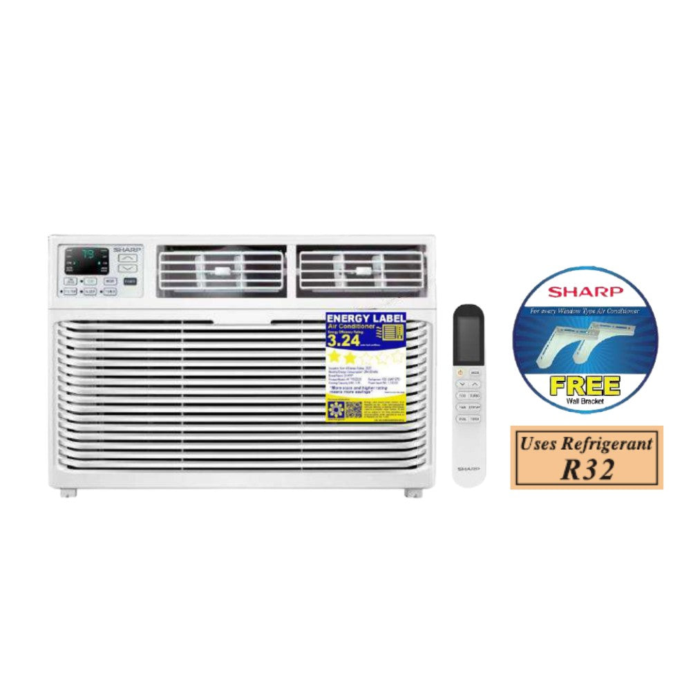 SHARP AF-T1522CR 1.5HP Remote Window Type Air Conditioner with Remote Control Function 24H Timer Refrigerant