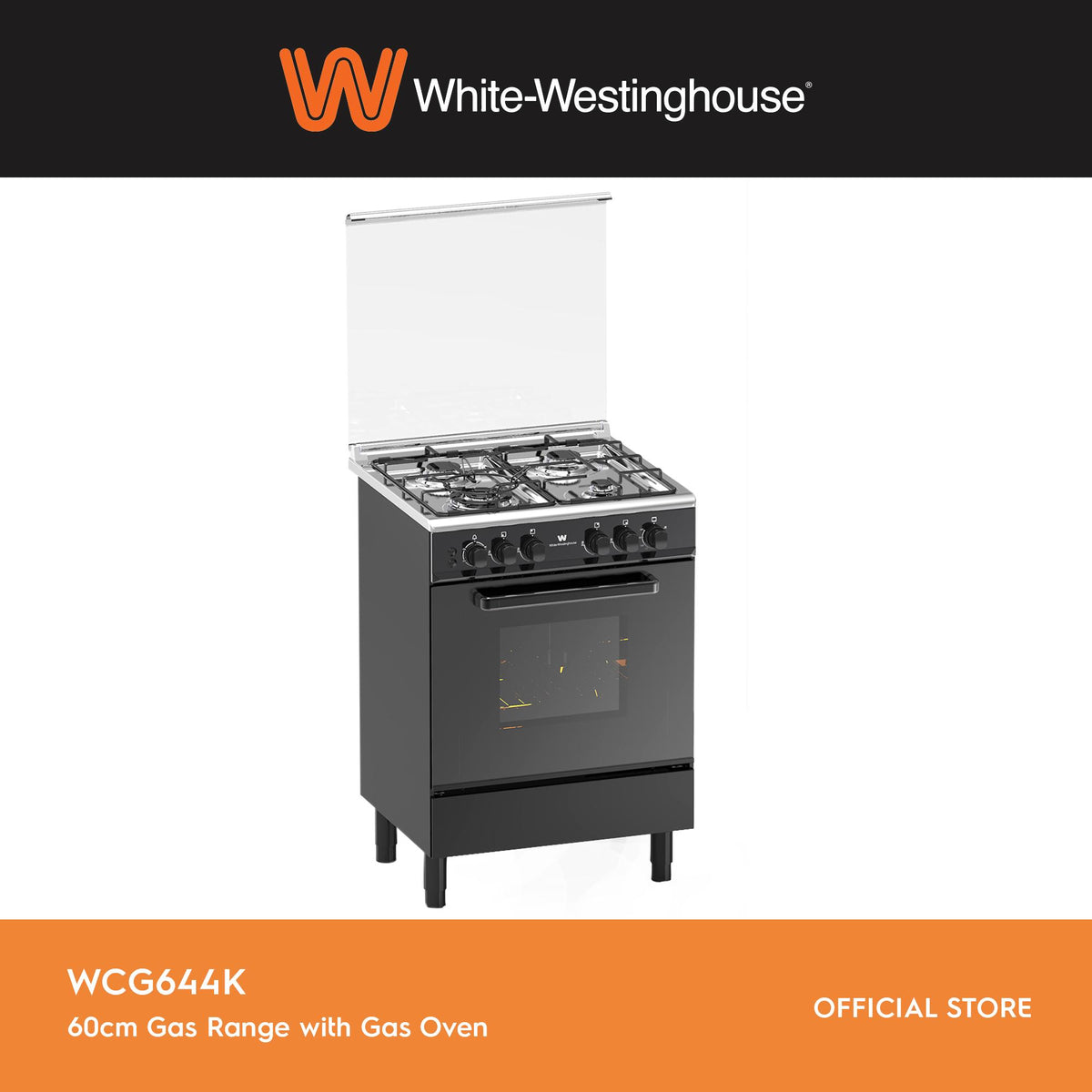 White Westinghouse WCG644K Gas Range with Gas Oven